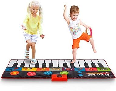 Abcotech Kids Floor Piano Mat | Giant Dance Floor Keyboard Sensory Toys | Play, Record, Playback and Demo Modes - 8 Musical Instruments and Sounds for Kids Music - 70" Toddler Piano Play Mat 24 Keys