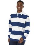 Charles River Apparel Men's Classic Rugby Shirt, Royal/White, XX-Small