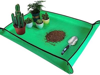 39.5" x 31.5" Large Repotting Mat for Indoor Plants Transplanting Control Mess Table Top Gardener Portable Potting Tray Succulent Potting Garden Mat Gardening Gifts for Women Plant Lady Gifts