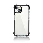 GRIPP® Evo Transparent Back Case for iPhone 14 | iPhone 13 (6.1") Military Grade Drop Tested with Dual Shock 4 Corners Air-Guard Protection Ultra Hard & Shock Absorb Bumper Back Cover - Black