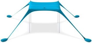 SUN NINJA Baby Pop-up Beach Tent, UPF50+ Beach Shade Canopy, Sun Shelter with Carry Bag, Ground Pegs and Stability Poles, Outdoor Shade for Camping, Fishing, Backyard Fun or Picnics (Turquoise)