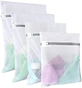 Heatunk Premium Set of 4 Fine Mesh Lingerie Bags - Gentle Washing for Delicates - Includes (X-Large, Large, Medium, and Small Sizes)
