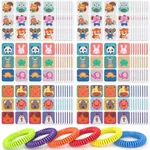 360 Pack Mosquito Repellent Stickers for Kids, with 6 Pack Mosquito Repellent Bracelets, Bug Repellent Stickers Natural DEET - Free, Plant Ingredients, Mosquito Patches for Outdoor Camping