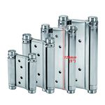 LOOTICH Heavy Duty Double Action Stainless Steel Spring Hinges 5” (126mm) Self Closing for Swing Doors Freegate Saloon Cafe Bar Counter Door Load Capacity 25kg Satin (2 PCS)