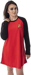 Star Trek Original Series Women's Juniors Costume Raglan Sleep Shirt Nightgown Pajama Top (Uhura, 2XL)