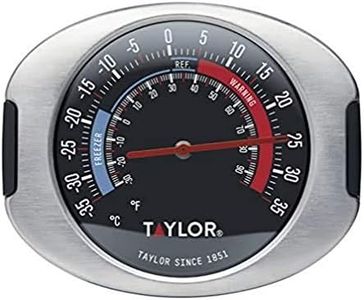 Taylor TYPTHFRIDGESS Pro Freezer and Fridge Thermometer, Stainless Steel, Blue