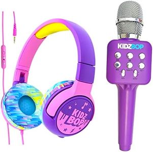 Bundle - Kidz Bop Wired Headphones and Karaoke Microphone