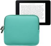 kwmobile Neoprene e-Reader Pouch Size 6,8-7" eReader - Universal eBook Sleeve Case with Zipper - Mint