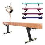 FBSPORT 8ft Adjustable Balance Beam: High and Low Floor Beam Gymnastics Equipment for Kids/Adults,Gymnastics Beam for Training,Practice, Physical Therapy and Professional Home Training with Legs