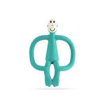 Matchstick Monkey, Original Teether & Gel Applicator, Antimicrobial Silicone Teething Toys for Baby, Easy to Grip, BPA Free, 3 Months Old+, 10.5 cm, Green Monkey