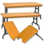 Set of 3 Brown Breakable Tables for WWE & AEW Wrestling Action Figures