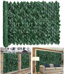 Cliselda 118x39.4in Privacy Fence Screen, Artificial Ivy Fence Covering Privacy Expandable Faux Privacy Fence, Hedges Fence and Faux Ivy Vine Leaf Decoration for Outdoor Garden Decor