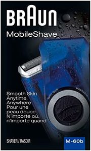 Braun washable Pocket Mobile Shaver Men, transparent blue