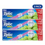 Ziploc Large Food Storage Slider Bags, Power Shield Technology for More Durability, 45 Count