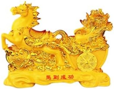 Jefuzh 生肖马存钱罐 Piggy Banks Best Birthday Gifts Home Decoration 摆件 Feng Shui Figurine Home Office Decor Chinese Gifts 大容量大人马储蓄罐只进不出2025年新款 9188