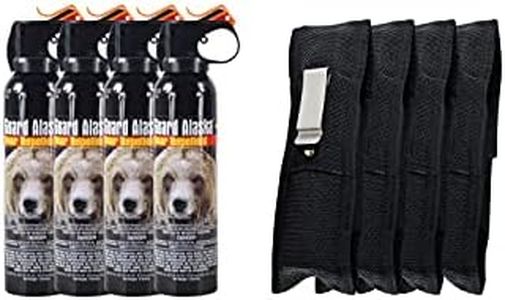 Guard Alaska (Pack of 4) 9 oz. Bear Spray and Pepper Defense Belt Clip Holster - Maximum Strength Bear Deterrent (4-PACK)