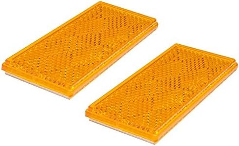 Shoreline Marine Self-Adhesive Rectangle Reflector Amber, 2 Count (Pack of 1)
