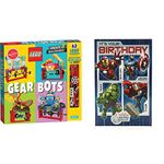 Klutz LEGO Gear Bots Create 8 Machines & Avengers Birthday Card - Boys Birthday Card - Marvel Birthday Card