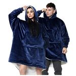 GC GAVENO CAVAILIA Hug Snug Oversized Hoodie Women, Sherpa Fleece Snuddies Women Navy Blanket Hoodie Mens, Wearable Blanket Women's Hoodies Adults Snuddie Udie