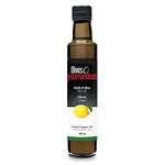 Huile d'olive vierge Extra au Citron, Bouteille en verre foncé de 250ml, Olives et gourmandises