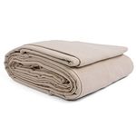 Danrah Canvas Drop Cloth - 10 Oz (12-feet x 15-feet) Heavy Duty Cotton Canvas Tarp, Multi-Purpose Use, Ideal for Floor and Furniture Protection, Curtains, DIY Projects, and More