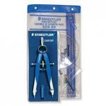 STAEDTLER Study Geometry Set Rulers Protractor and Compass- 5 Pieces (559 83-MTL) 764175