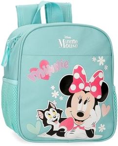 Disney Joumma Minnie & Figaro Mochila Preescolar Adaptable a Carro Azul 21x25x10 cms Poliéster 5,25L