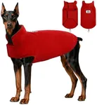DENTRUN Reversible Dog Coat - Windproof Polar Fleece Vest with Reflective Neck Strips, Hook & Loop Closures, Easy-On Cold Weather Jacket for Extra Large Dogs Winter Gear, XXXL