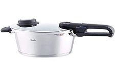 Fissler Pressure Cooker with Steamer Insert and Tripod, Suitable for All Hob Types Including Induction, Stainless Steel, Capacity: 4.5 L, Diameter: 22 cm, Vitavit Premium