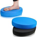 Deekin 2 Pcs Foam Balance Pad Non Slip Stability Trainer Pad Oval Balance Board Exercise Pad Cushion for Women Men Kids Dancing Balance Training Workouts Yoga Physical Therapy, Black and Blue