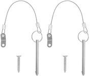 2 Pack Quick Release Pin,DanziX Bimini Top Pin Diameter 1/4"(6.3mm),Total Length 3"(76mm),Effective Length 2.4"(61mm) with Lanyards Full 316 Stainless Steel Marine Hardware,Free Installation Screws