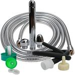 Shower Enema System, Douche Colonic Cleanse Kit, 5-Foot Stainless Steel Shower Hose Enema with Enema Showerhead Vaginal and Cleaning Kit Colonic System Cleaner for Most Shower Systems