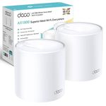 TP-Link Deco X20 AX1800 Whole Home Mesh Wi-Fi 6 System, AI-Driven Mesh, Up to 4,000 sq ft Coverage, 1 GHz Quad-Core CPU, Compatible with Amazon Alexa, With TP-Link HomeShield's kit, Pack of 2, White