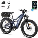 FREESKY Swift Horse Pro 1800W Electric Bike for Adults, 48V 25Ah Battery Electric Bicycles Up to 35MPH(56KMH) &105 Miles Long Range, 26" Fat Tire Full Suspension Electric Mountain Bike (Gift Package)