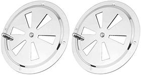 ISURE MARINE 2 Pack of 4 inch Cabin Ventilation Plate Vent Round Butterfly Air Vent Gill Plate with Side Knob 304 Stainless Steel for Marine Boats Accessories