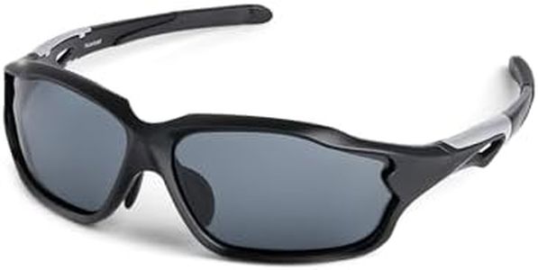 BEACOOL Cycling Glasses Polarized Sports Sunglasses for Men Women UV400 Protection Tac Mens Sunglasses For Softball Fishing Baseball Running Golf (MatteBlack)