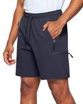 Viodia Men's Hiking Cargo Shorts Stretch Quick Dry Lightweight Shorts for Men Fishing Athletic Shorts with Pockets, Navy, X-Large