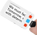 Portable Digital Magnifier Handheld Digital Magnifier Electronic Reading Aid 4.3In W/Foldable Handle 4X-32X Times Zoom 17 Color Modes 5 Levels Brightness, for Low Vision, Macular Degeneration
