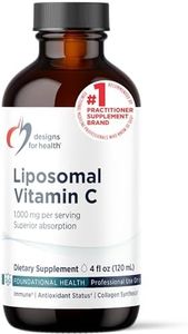 Designs for Health Liposomal Vitamin C Liquid - 1000mg Vitamin C Supplement - Liposomes (from Sunflower Lecithin) for Superior Absorption - Non-GMO, Pleasant Lemon Flavor (24 Servings / 4oz)