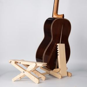 SPIKE Multifunctional Guitar Stand, Guitar Footstool, Multifunctional Guitar Accessories, Suitable for All Types of Guitars, Foldable Design, Easy to Carry (for Classical Guitar)