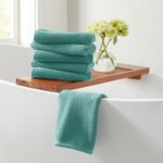 Great Bay Home Blue Hand Towels - 100% Cotton 6 Pack 26x16 Hand Towel Set - Absorbent, Quick-Drying, Durable Towels for Handroom Decor - Low-Twist, Two-Ply Fibers (Mineral Blue)