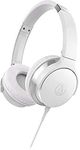 Audio-Technica ATH-AR3iSWH SonicFuel On-Ear Headphones with Mic & Control, White