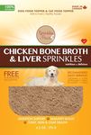 Sprinkles & Paws Chicken Bone Broth & Beef Liver Dog Food Topper | Healthy Powder Helps with Eating and Appetite | Made in Canada All Natural Free of Preservatives