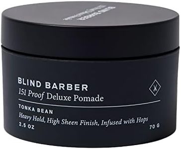 Blind Barber 151 Proof Premium Pomade - Structure & Styling Pomade for Strong Hold & High Shine - Water Based Hair Product for Men with Hops & Tonka Bean (2.5oz / 70g)
