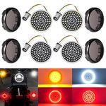 Benlari 1157 LED Turn Signals Front Rear 81 LED Lights Super Bright 1156 Bulbs Lens Kit 1986-2024 Compatible for Harley Davidson Touring Dyna Softail Sportster Street Glide Road Glide Iron 883