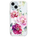 Blingy's for iPhone 15 Plus Case, Women Girls Cute Flower Pattern Floral Style Roses Design Transparent Soft TPU Protective Clear Case Compatible for iPhone 15 Plus 6.7 inch (Mixed Pink Flowers)