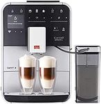 Melitta Barista TS Smart F85/0-101, Bean to Cup Coffee Machine, Bluetooth connectivity, Melitta Connect App, Whisper Grinder (Quiet Mark), Silver