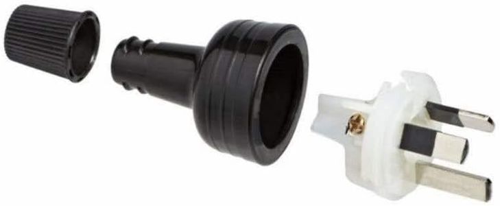 HPM 10A 3 Pin PVC Plug Top, Black