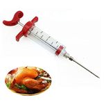 GION Professional Meat Injector Syringe Marinade Flavor Injector Marinade Injector Syringe for BBQ, Meat (1Pcs)