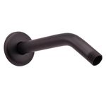 Westbrass D301-1-12 1/2" IPS x 8" Wall Mount Shower Arm with Sure Grip Flange, Oil Rubbed Bronze